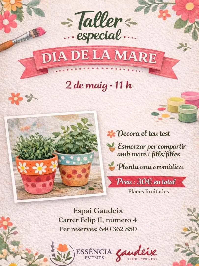 Taller especial del Dia de la Mare a l'Espai Gaudeix