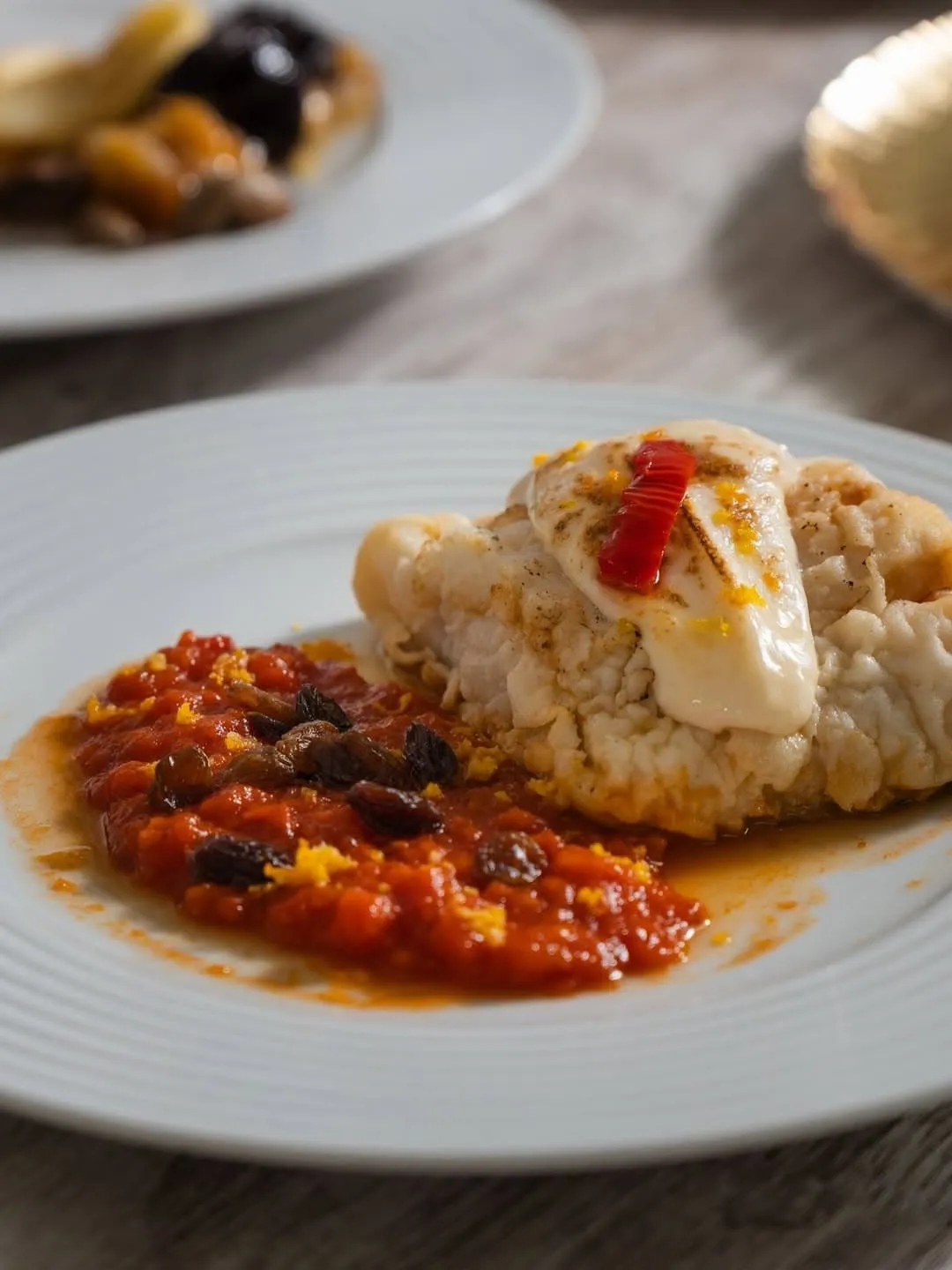 Plat casolà de bacallà amb samfaina de Gaudeix